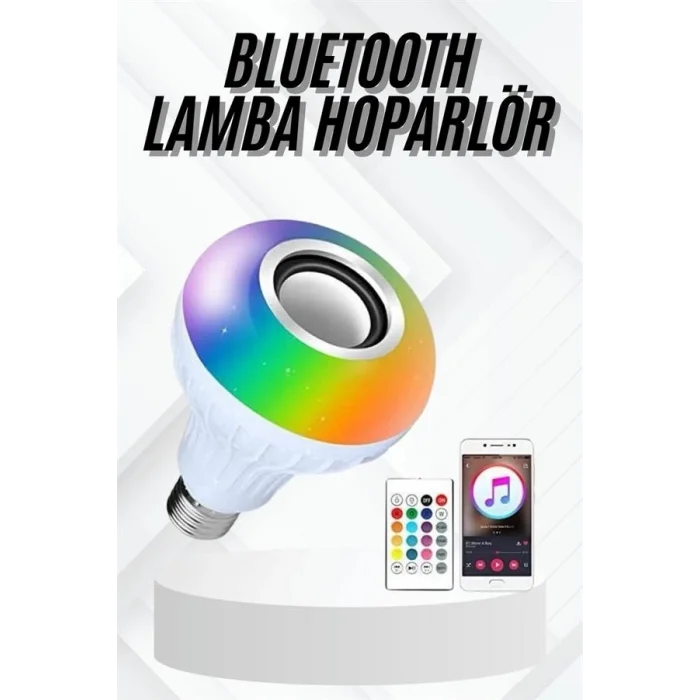  Lamba Hoparlör Ampül Görünümlü Renk Değiştirebilen Android ve İOS Uyumlu