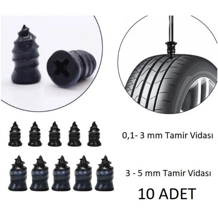 BUĞZ Lastik Tamir Kiti Kauçuk Vida Seti