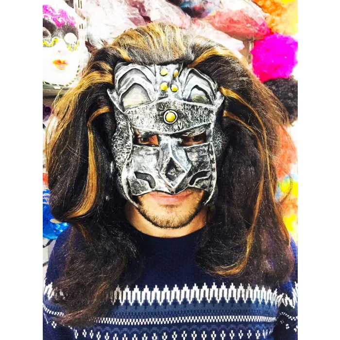  Lateks Savaşçı Maskesi Terminatör Maskesi Saçlı