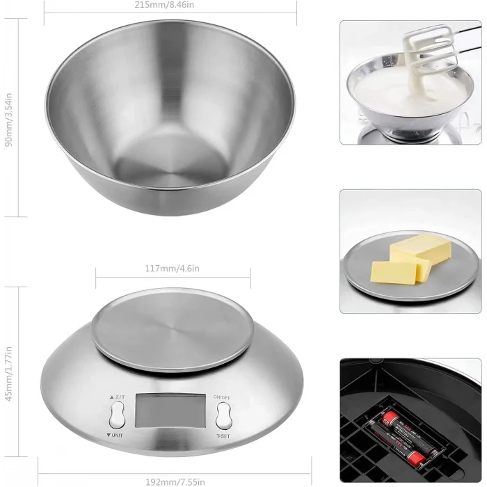 BUĞZ Lcd Ekran Elektronik Dijital Mutfak Terazisi İnox Hassas Mutfak Tartısı ( BUĞZ )