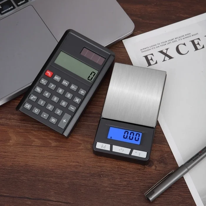  Lcd Ekran Elektronik Hesap Makineli Hassas Dijital Takı Altın Gram Ölçer Terazi (500g 0.1g)