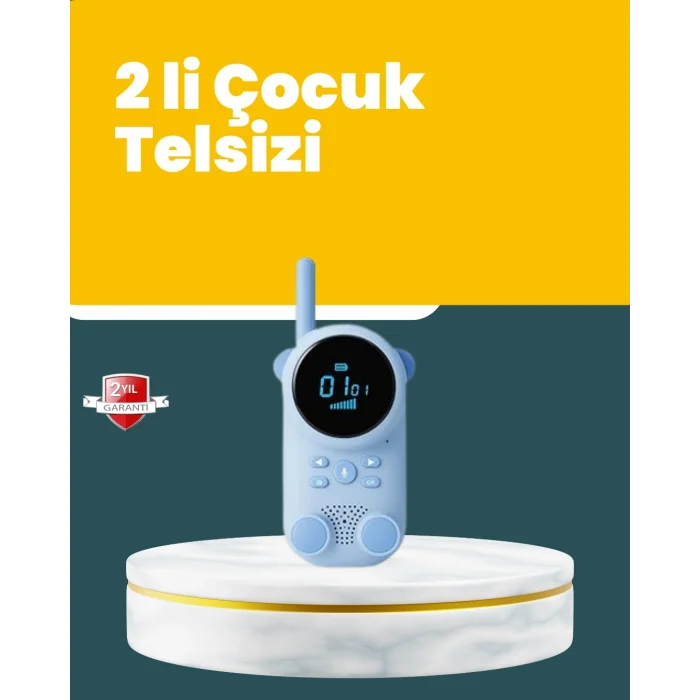 BUĞZ LCD Ekranlı Çocuk Telsizi – İki Yönlü Ses, 1-3 km Çekim Mesafesi