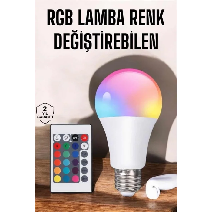 BUĞZ Led Ampul Enerji Dostu RGB Işıklı 100W Led Işık