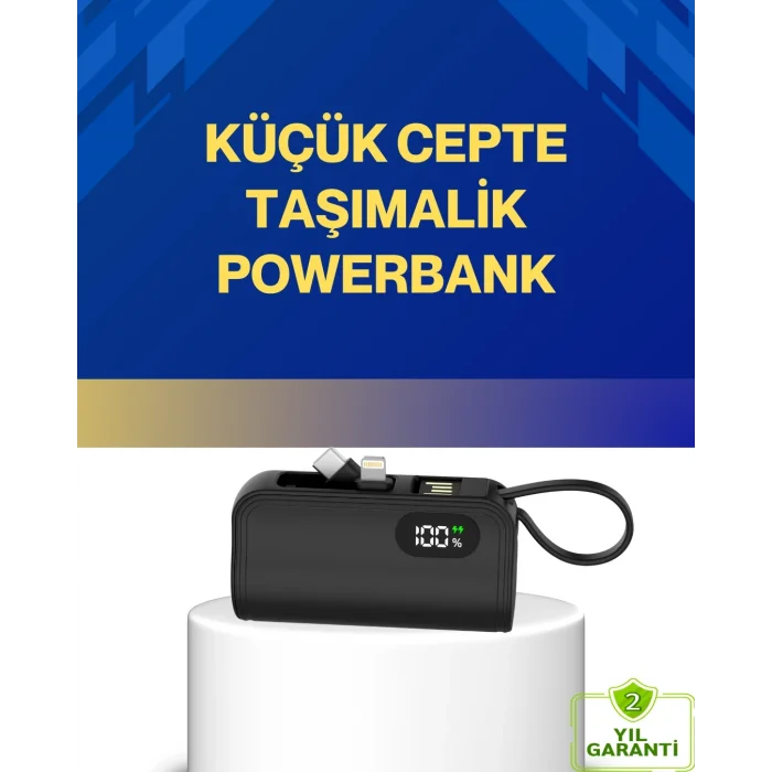 BUĞZ LED Göstergeli 2000mAh Cep Tipi Hızlı Şarj Powerbank