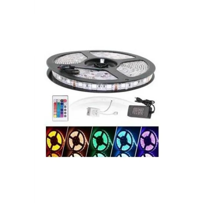 BUĞZ Led ışık beyaz renk 5 metre 12 volt uzaktan kumandalı enerji tasarruflu şerit - Diğer Batarya Türü