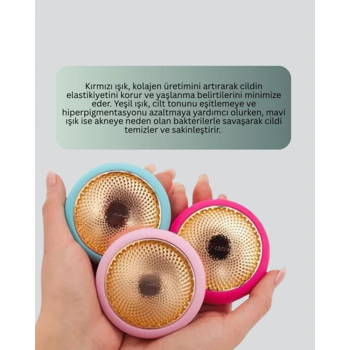  LED Işık Terapisi ve Termoterapi Özellikli Hızlı Cilt Bakım Cihazı