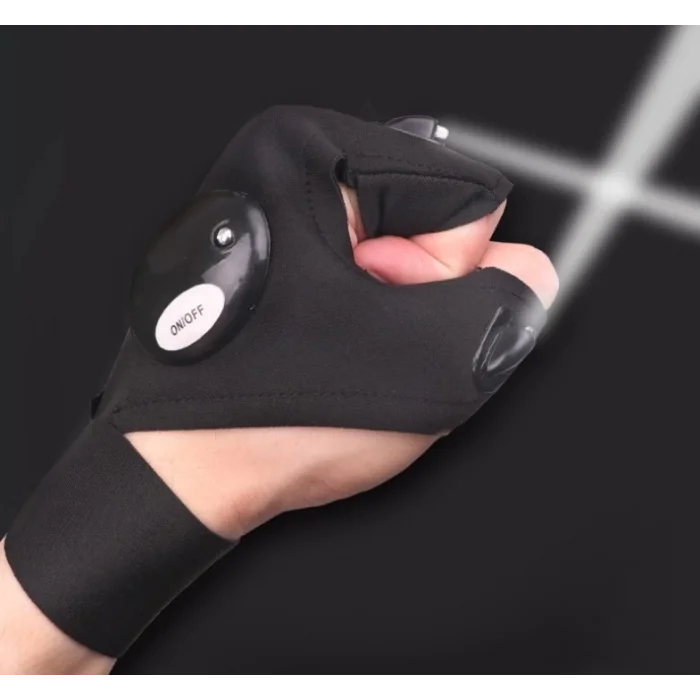  Led Işıklı Çalışma Eldiveni Sağ Sol Çift