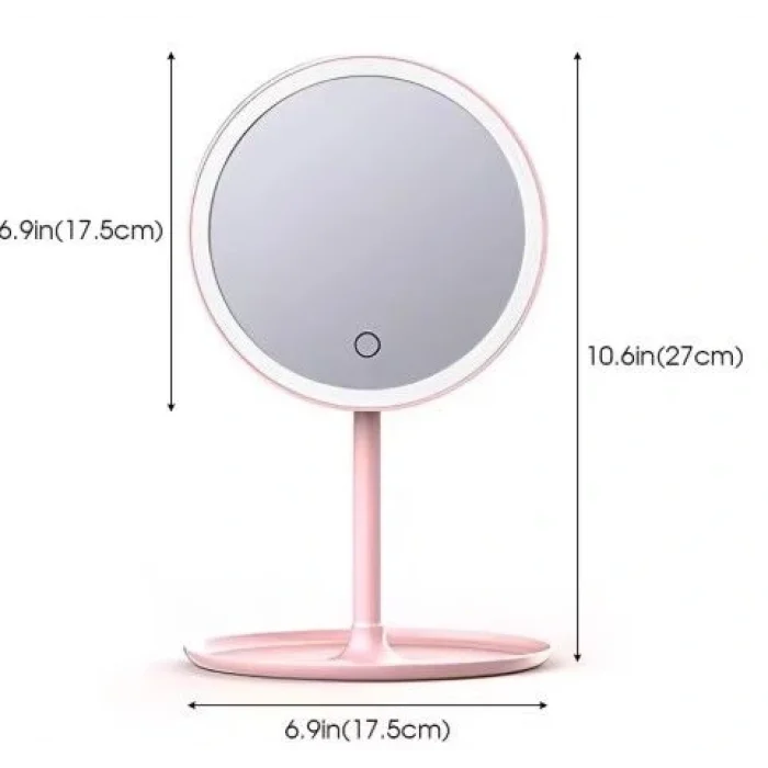 BUĞZ Led Işıklı Dokunmatik Makyaj Aynası 3 Kademeli Işık Ayarlı