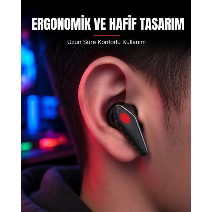 BUĞZ Led Işıklı Kablosuz Gaming Kulaklık Ergonomik Tasarım Yeni Nesil