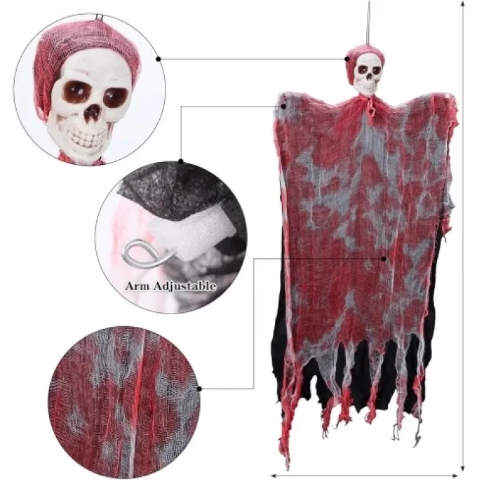  LED IŞIKLI KAHKAHA ATAN SESLİ SENSÖRLÜ KURU KAFA