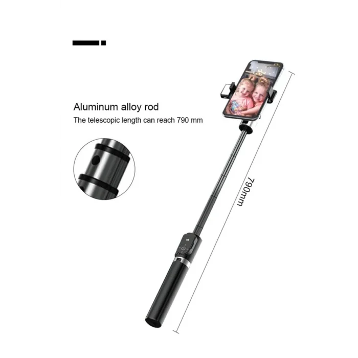 BUĞZ Led Işıklı Selfie Çubuğu Bluetooth Kumandalı Kablosuz Tripot Selfie Monopod Selfie Stick (Pembe) ( BUĞZ )