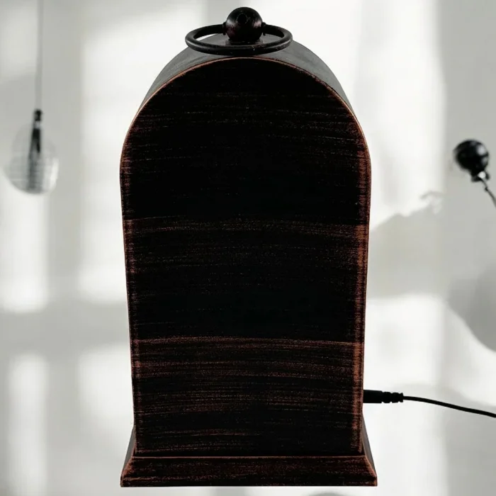 BUĞZ LED Işıklı Siyah Eskitme Şömine Saat