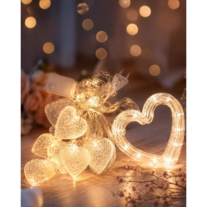 BUĞZ LED Kalp Neon Lamba Dekoratif Romantik Gece ve Ortam Işığı