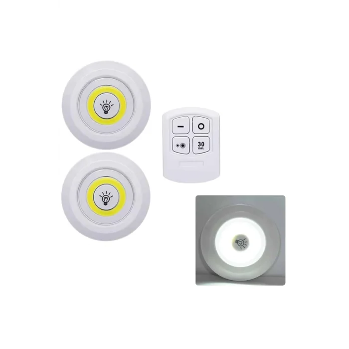 BUĞZ Led Lamba 3lü Uzaktan Kumandalı Yapışkanlı - BUĞZ