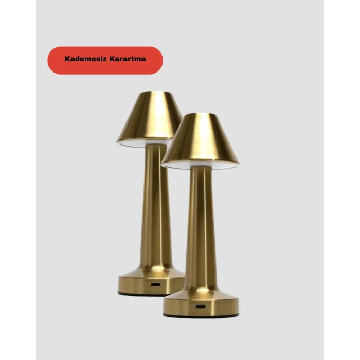 BUĞZ LED Masa Lambası 3 Renk Ayarlı Şarjlı Kablosuz Modern Tasarım