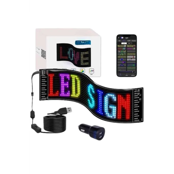  LED Matrix Panel RGB Ekran Kumandalı 16X64 Araç Camına Uygun