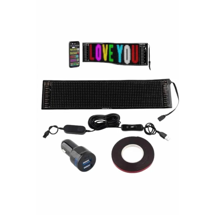  LED Matrix Panel RGB Ekran Kumandalı 16X64 Araç Camına Uygun