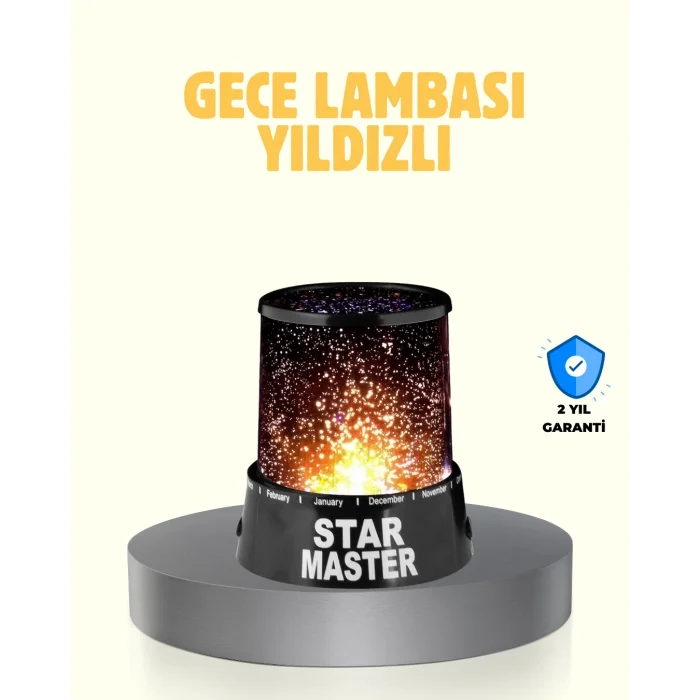 BUĞZ LED Renk Değiştiren Yıldız Projektör Galaxy Efektli Gece Lambası