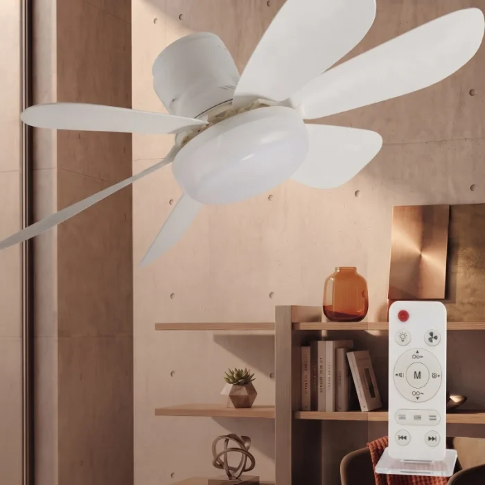 BUĞZ LED Tavan Vantilatörü - Avize - 52 cm - Zaman Ayarlı - Uzatma Duy Aparatlı