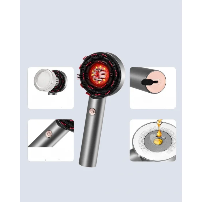 BUĞZ LED Teknolojili Elektrikli Saç Masaj Fırçası Mikro Akımlı