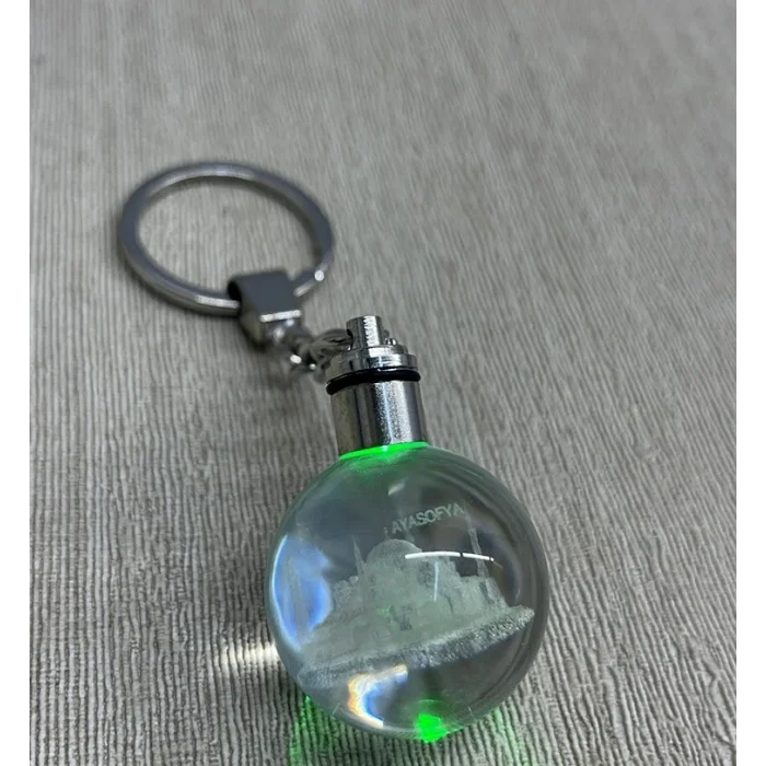 BUĞZ Ledli Ayasofya Tasarımı Kristal Anahtarlık