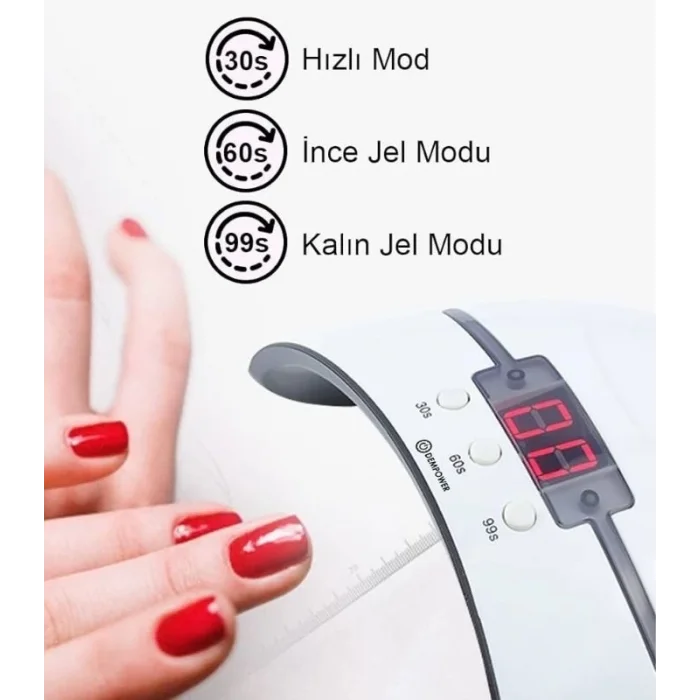 BUĞZ Ledli Profesyonel Taşınabilir Etkili ve Tasarımlı Dijital Göstergeli Oje Kurutucu ( BUĞZ )