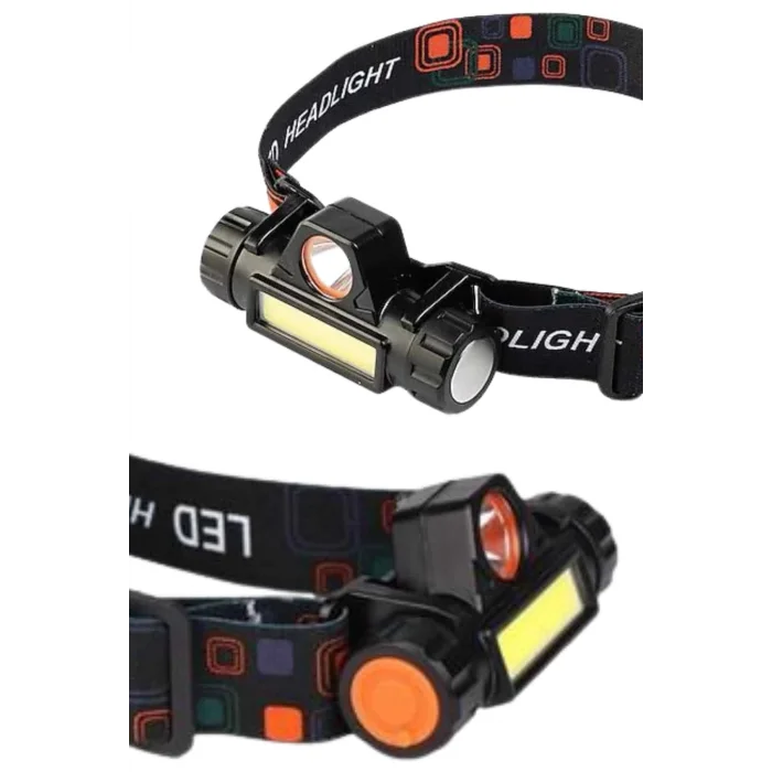 BUĞZ Ledli Şarjlı Kafa Lambası LED Şarjlı Su Geçirmez Kafa Feneri