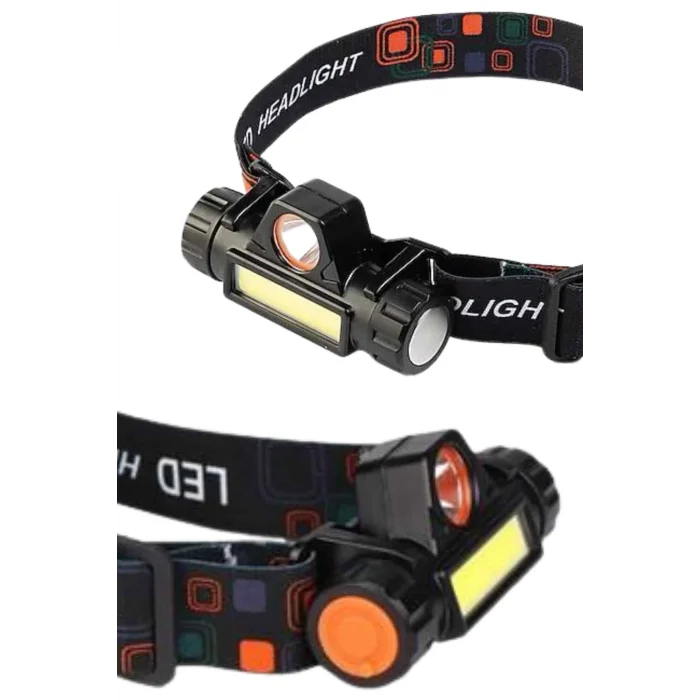 BUĞZ Ledli Şarjlı Kafa Lambası LED Şarjlı Su Geçirmez Kafa Feneri - BUĞZ