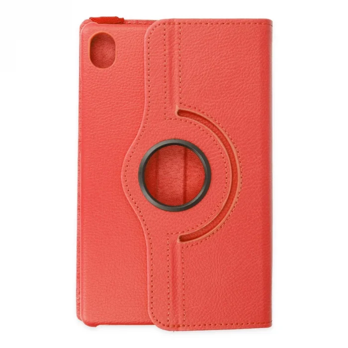 BUĞZ Lenovo Tab M8 Kılıf 360 Tablet Deri Kılıf - Kırmızı