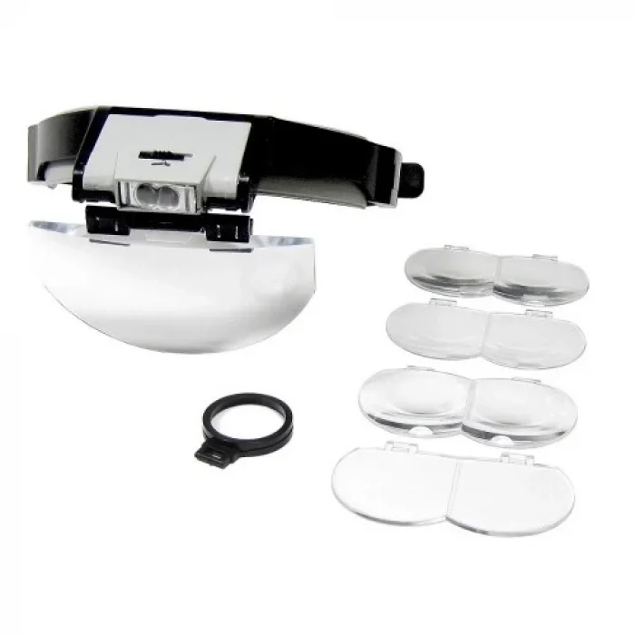 BUĞZ Lens Takmalı 5 Lenslı , Led Lambalı Şapka Tip Büyüteç - BUĞZ