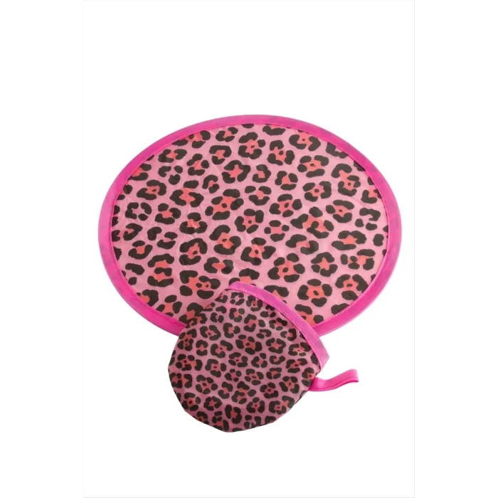 BUĞZ Leopar Desenli Kore Yelpaze 20 cm