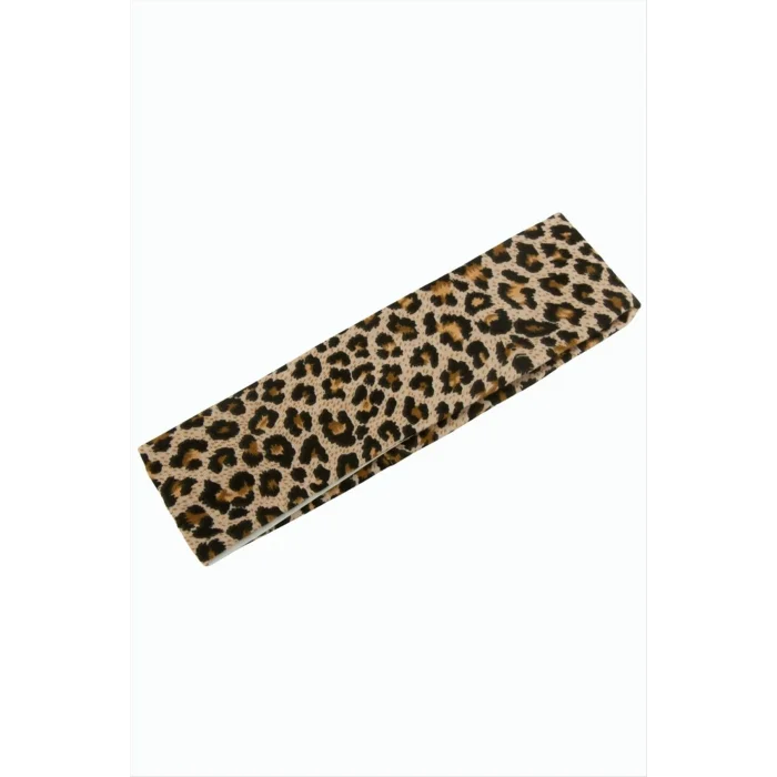 BUĞZ Leopar Desenli Saç Bandı 6 cm