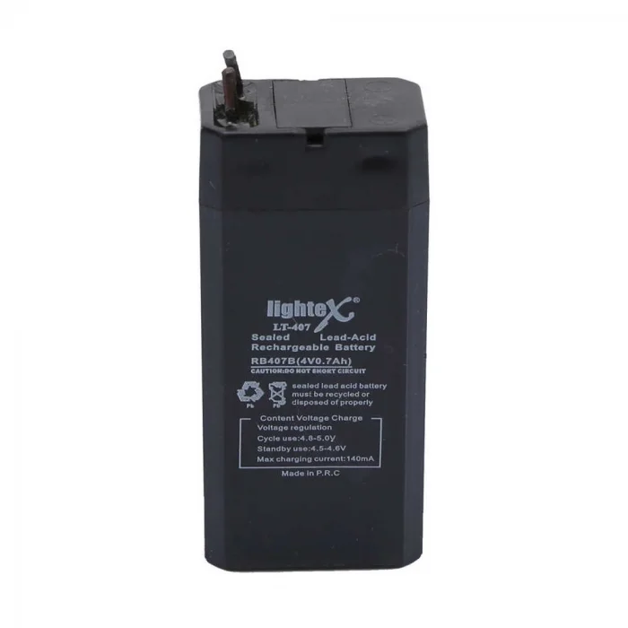 BUĞZ Lightex Lt-407 4v 0.7ah Işıldak Fener Aküsü