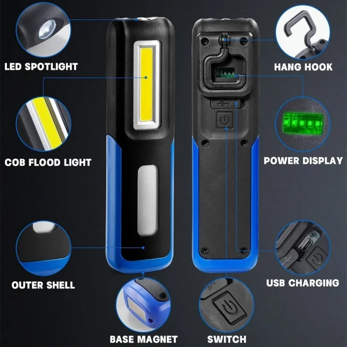 BUĞZ Lightingx Lx-028 Cob Led Mıknatıslı Çalışma Lambası Tamirci Feneri