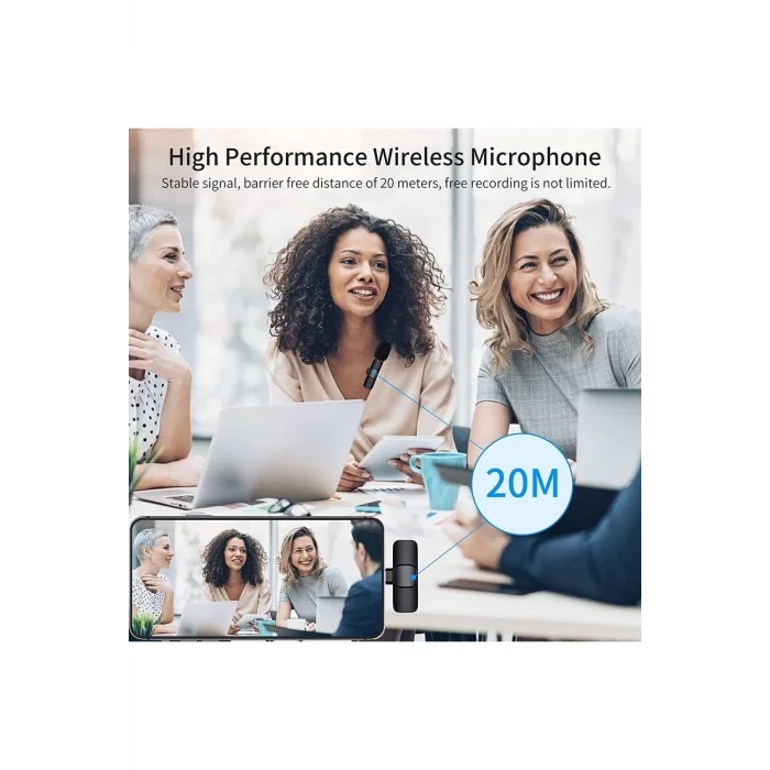 BUĞZ Lightning Girişli Iphone Uyumlu Ikili Kablosuz Yaka Mikrofonu Youtube Facebook Tiktok Vlog ( BUĞZ )