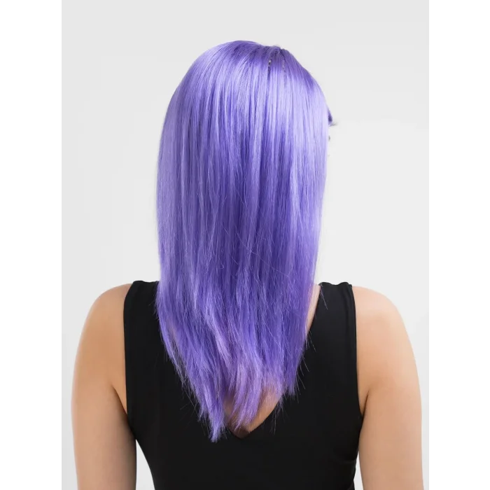 BUĞZ Lila Renk Uzun Düz Parti Peruğu