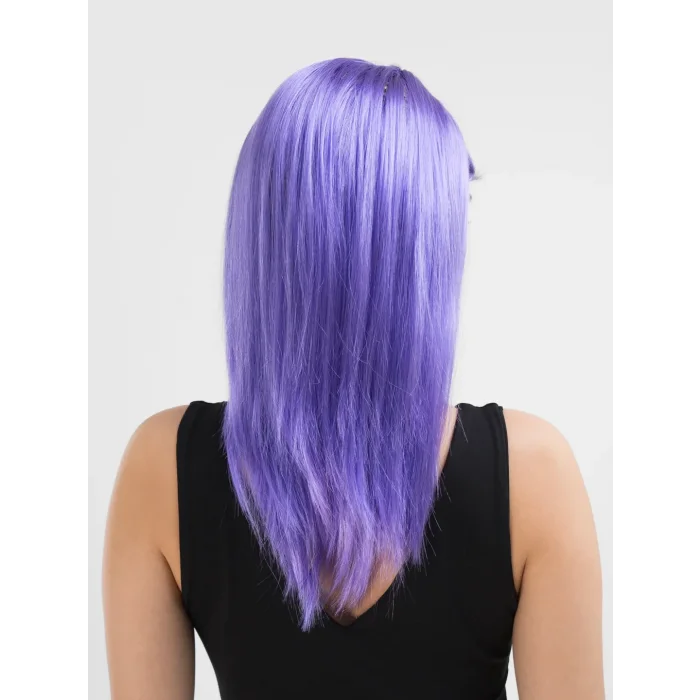 BUĞZ Lila Renk Uzun Düz Parti Peruğu - BUĞZ