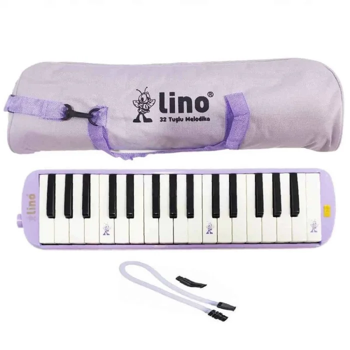 BUĞZ Lino 32 Tuşlu Bez Çantalı Melodika Pastel Mor