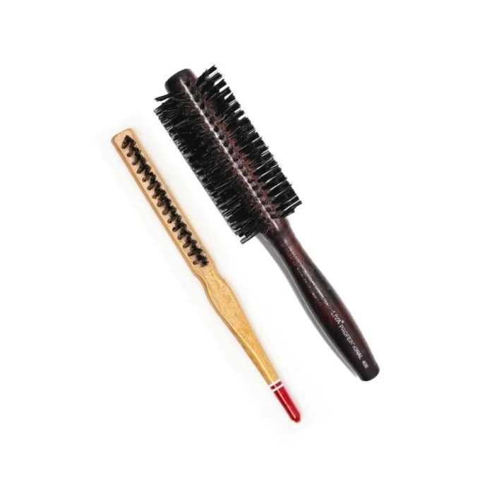 BUĞZ Liva 408& 690 Profesyonel Yanmaz Set Topuz Saç Fırçası-2li