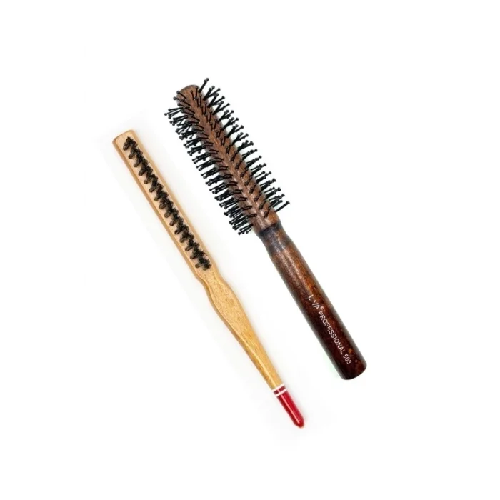 BUĞZ Liva 503& 690 Profesyonel Yanmaz Set Topuz Saç Fırçası-2li