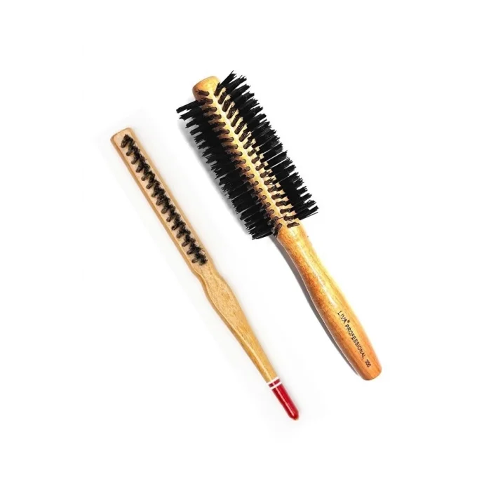 BUĞZ Liva 540& 690 Profesyonel Yanmaz Set Topuz Saç Fırçası-2li