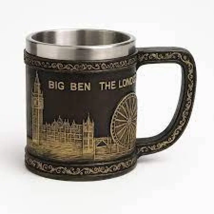 BUĞZ Londra Detaylı Çelik Kupa