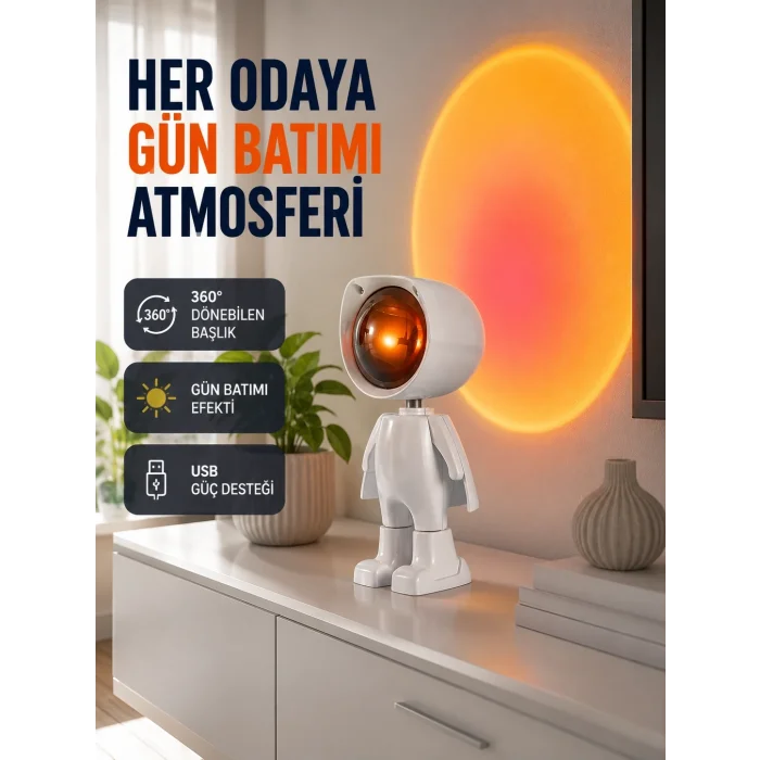 BUĞZ Loş Işıklı Şarjlı Ortam Lambası – Kompakt ve Portatif Yeni Nesil