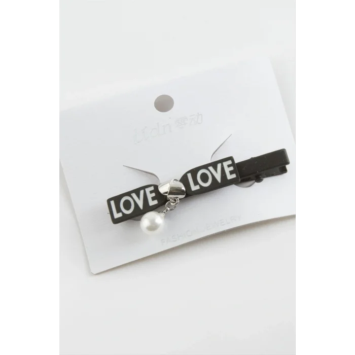 BUĞZ Love Yazılı İnci Pens Toka