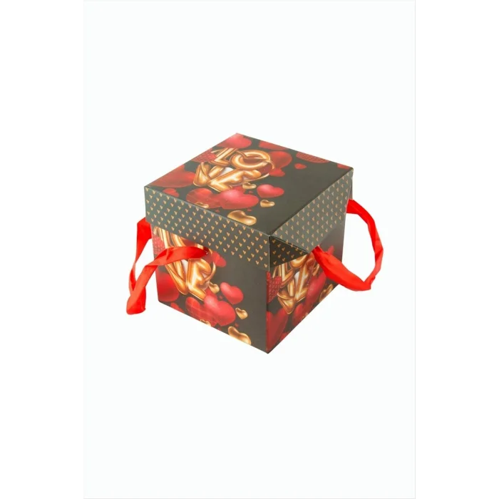 BUĞZ Love Yazılı Kare Hediyelik Kutu 10 cm