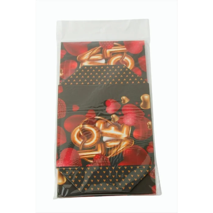 BUĞZ Love Yazılı Simli Kare Hediyelik Kutu 22 cm