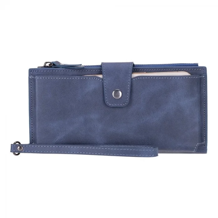  Lozan Hanger 6.5 inch Uyumlu Deri Kartlıklı Kılıf Antik Mavi