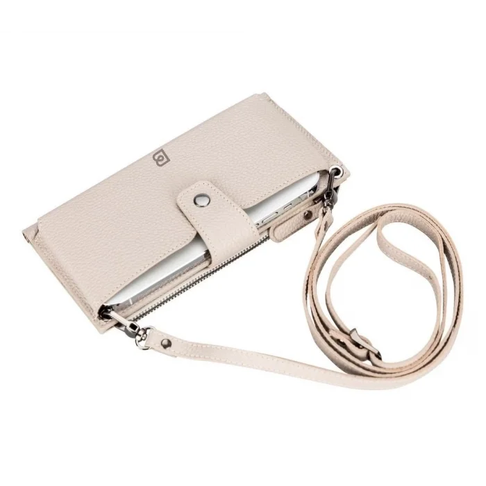 BUĞZ Lozan Strap 6.5 inch Uyumlu Deri Kartlıklı Kılıf ERC3 Bej