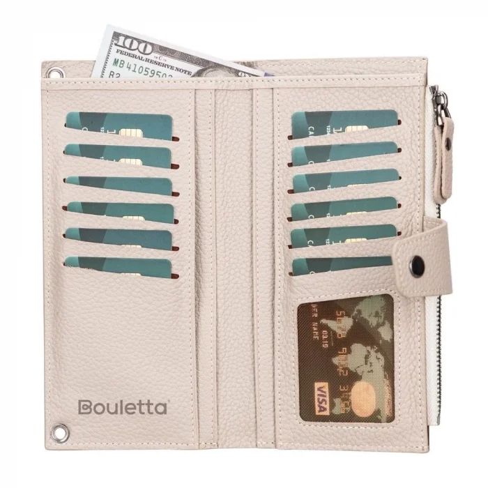 BUĞZ Lozan Strap 6.5 inch Uyumlu Deri Kartlıklı Kılıf ERC3 Bej