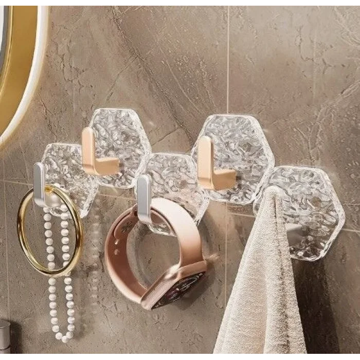 BUĞZ Lüks 5’li Duvar Askısı Banyo Mutfak İçin Havlu  Askılık